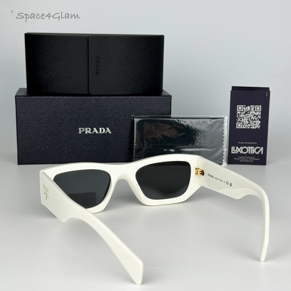 NEW Prada PRA01S 17K08Z White Grey Unisex Sunglasses PR A01S